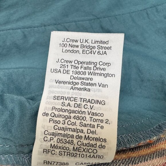 Madewell Side-Button Huston Pull-On Crop Pants in Blue Vintage Rainbow Stripe - Picture 14 of 14